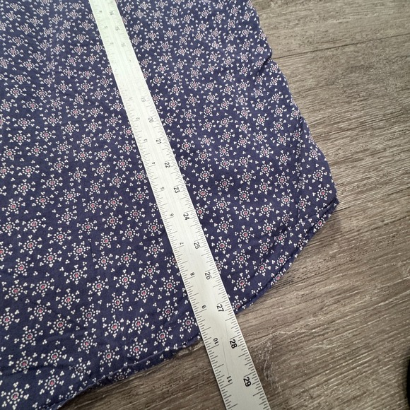 Salt Valley Shirt Mens‎ Large Blue Geometric Vintage Cotton Short Sleeve Button - Picture 9 of 11